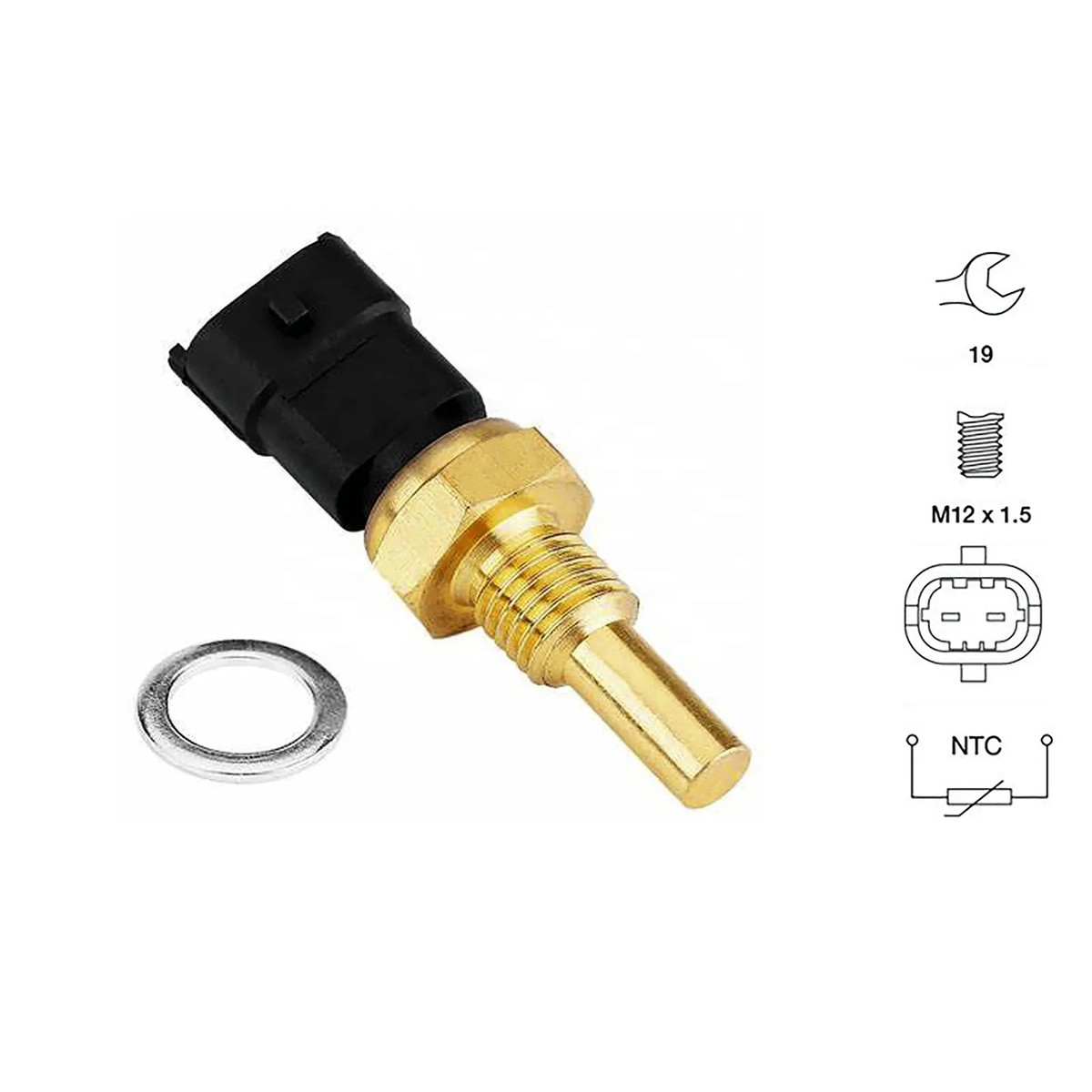 AYK 86J インターセプター2 Coolant Temp Sensor For Jeep Cherokee Kj Wrangler Jk 2.8L 07-18