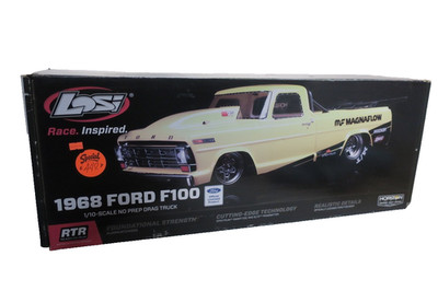 NEW IN BOX Losi 1/10 '68 Ford F100 22S 2WD No Prep Drag Truck Yellow RTR