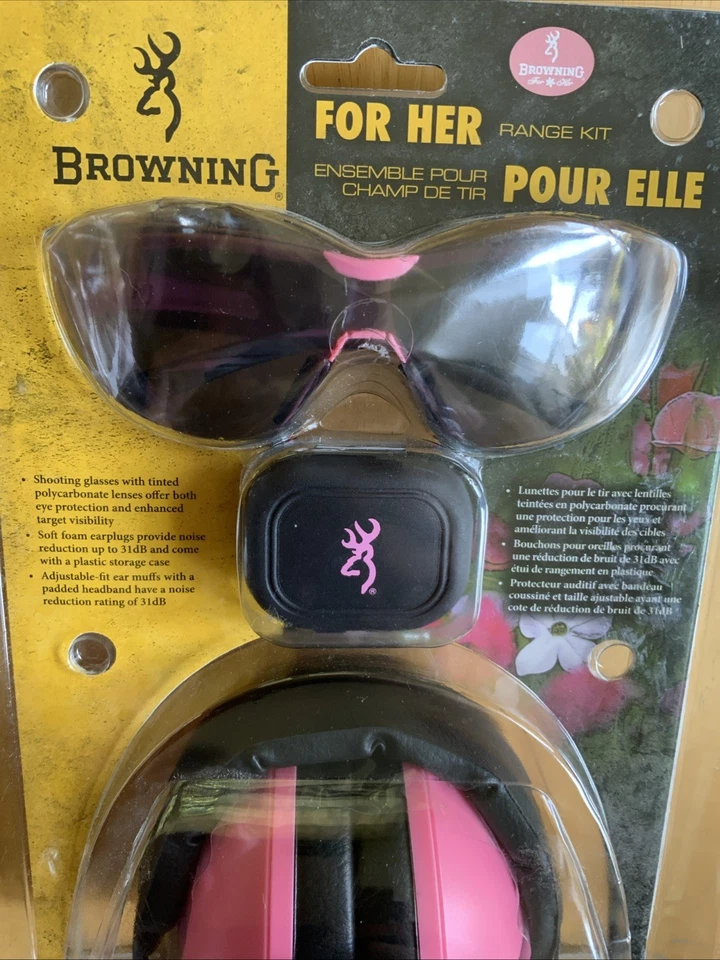 New Browning Range Kit for Her Pink NRR 34dB With Earplugs And Muffs Together  - Image 2 of 3