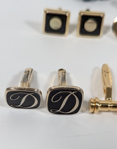 Bundle Of Cufflinks, MIKIMOTO Pearl Islan, Gold Plated Clock Face & More - Picture 15 of 21
