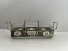 Art Nouveau / Art Deco Menage for Spices Silver Plated Glass Inserts