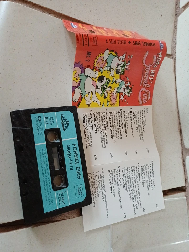 [2MC] FORMEL EINS Mega - Hits (1991) Polystar Musikkassetten Audio Tapes - Bild 4 von 4
