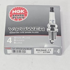 4-new Ngk V-power Copper Spark Plugs Bkr6e-11 2756 Made In Japan