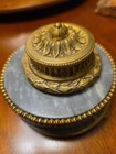 Antique 19th Century French Bronze and Marble Ink Well — photo 1