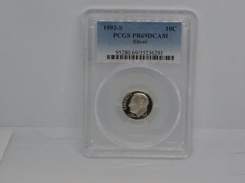 1993 S SILVER ROOSEVELT DIME PCGS PR69