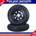 ✅Set of 2 Trailer Tires on Rim 5.30-12 5.30x12 530-12 Trailer Tires 4 Lug on 4"