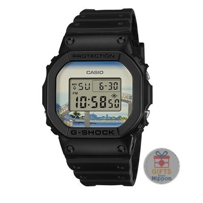 【新品】DW-5600KHFM25-1JR【G-SHOCK】 Casio G-Shock DW-5600KHFM25-1JR Hokusai Fukagawa Watch Black Japan