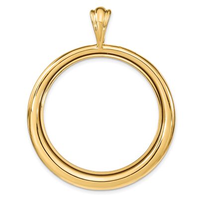 1850-1907 20 $ Liberty Double Eagle Prong Set Concentric Coin Bezel 14k Gold