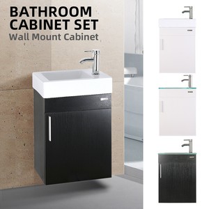19 Bathroom Vanity Cabinet Sink Faucet Vessel W Wood Glass Ceramic Set Combo Us Ebay