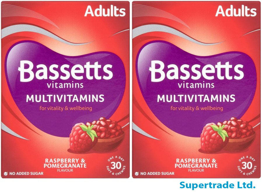 Bassetts Raspberry & Pomegranate Adults Multivitamins Vtamin 30