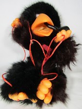Vintage Sekiguchi Pipe Smoking Crow. 26cm Jointed Plush Bird.