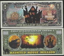 Lot of 25 BILLS - HAUNTED HOUSE MILLION DOLLAR HAUNTS NOVELTY BILL