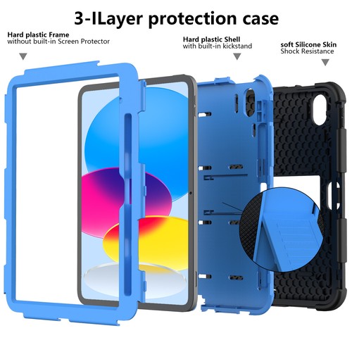 For iPad 10th Mini6 8th Air4 5 10.2 Pro 11 10.5 Shockproof Hard Stand Case Cover - Picture 47 of 90