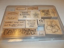 Lot of 14 Stampin' Up Random Rubber Stamps Celebrate Floral