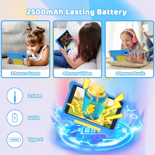 New Kids Tablet 7'' Android 12 Tablet for Kids, 5+32GB 5000mAh Parental Control - Picture 3 of 7