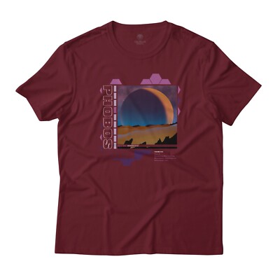 Phobos Mars' Moon Art Aesthetic Graphic T-Shirt Lightweight Cotton