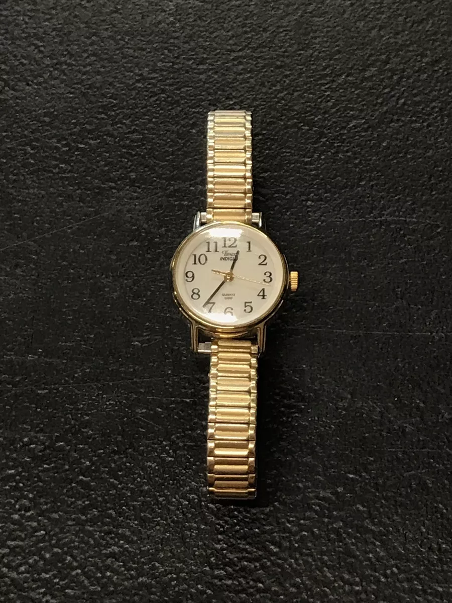 Timex Indiglo Quartz Water Resistant Gold Tone Watch