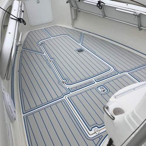 Gray Blue Boat Flooring EVA Foam Decking Sheet 5.5mm Fuax Teak Deck Floor Mat - Picture 4 of 20