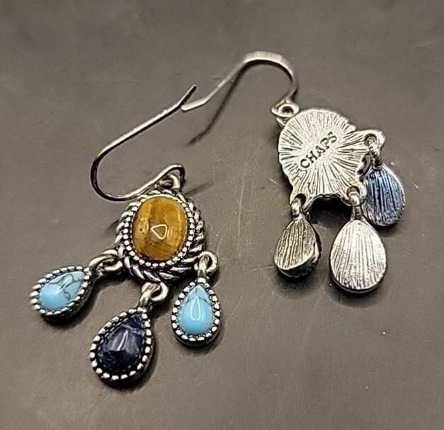 Chaos Turquoise Tiger Eye Earring View 2