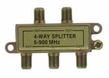 Lot of 4 - 5-900 MHz Leviton Four Way Cable Splitter 40987-4