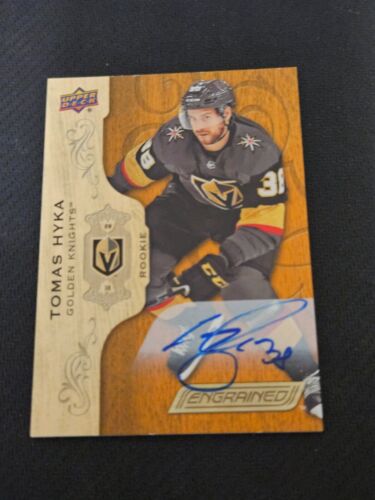 2018-19 UPPER DECK UD ENGRAINED TOMAS HYKA #92 ROOKIE AUTO RC AUTOGRAPH - Afbeelding 1 van 2
