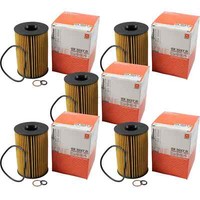 5X Mahle / Knecht ÖLfilter OX 353/7D Oil Filter