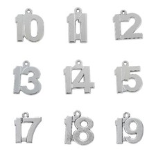 Lucky Number Birthday Charm for DIY Necklace Jewelry Making Handmade Pendant DIY