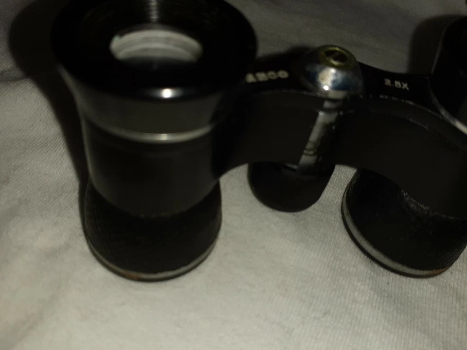 Vintage Tasco 2.5 Black Opera/Theater Glasses/Mini Binoculars in Leather Case - Image 2 of 4