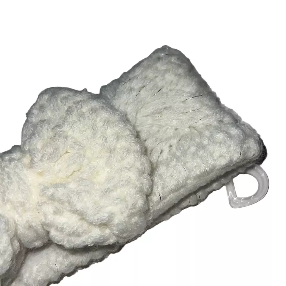 Diadema tejida blanca para empezar con lazo y detalles metálicos plateados, infantil, ¡NUEVA CON ETIQUETAS!! Foto 2 de 3