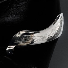 New Engraved Silver Heel Guards -  HEEL GUARDS ONLY 