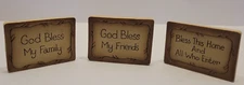 God Bless My Family Friends Home Suzi Skoglund 3 Signs 2012 Blossom Bucket 