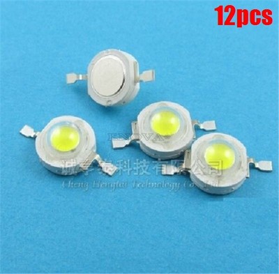 12Pcs High Power Led Beads 100-110LM Pure White 1W Led New Ic hz