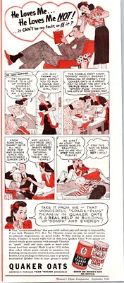 1941 Print Ad:Quick Quaker Oats,America's popular Year Round Breakfast Cereal -L