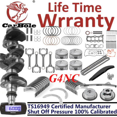 G4NA Engine Rebuild Kit - Crankshaft Pistons Bearing Conrod For Hyundai Kia 2.0L