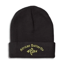 Beanies for Men African Butterfly Fish Winter Hats for Women Acrylic Skull Cap