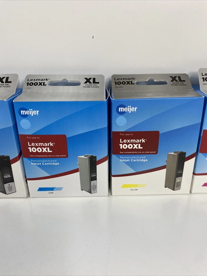 5 Meijer Ink Cartridge For Lexmark 100XL Black/Cyan/Magenta/Yellow Color Inkjet - Image 3 of 4