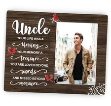 Uncle Memorial Wooden Picture Frame, In Loving Memory Remembrance Photo Frame