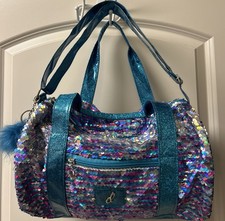 Danz N Motion, Danshu Sparkling Fusion Sequin Dance Duffel Bag Turquoise Sparkle