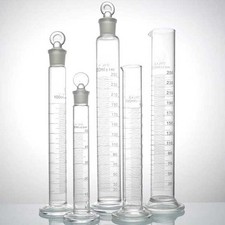 5ml-1000ml Transparent Graduated Measuring Cylinder with Stopper Lab Supplies CA