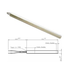 Resistenza Candeletta Stufa a Pellet 10mm 300W 155mm EXTRAFLAME DAL ZOTTO TMC ra