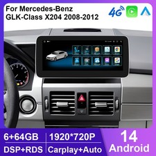 F&uuml;r Mercedes GLK-Klasse X204 2008-2012 Android 14 Autoradio CarPlay 64GB GPS USB
