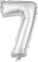 Folienballon Zahl 7 Silber 100 Cm Ballons