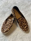 Women’s BIRDIES Swift slip On Shoes Flats Leopard Haircalf Fur Size 7 GUC — photo 1
