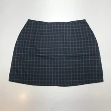 Carolina Colours Skirt Size 20 Plus Vintage Navy Blue Plaid School Preppy 909205