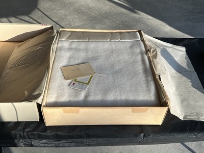New  Faribo Fluff-LaSalle 100% Wool Satin Edged Ivory Blanket 72 x 90  Vintage