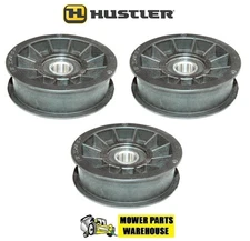 3 PACK FLAT IDLER 784504 PULLEYS FOR HUSTLER FASTRAK MOWER 5-7/8" DIAMETER