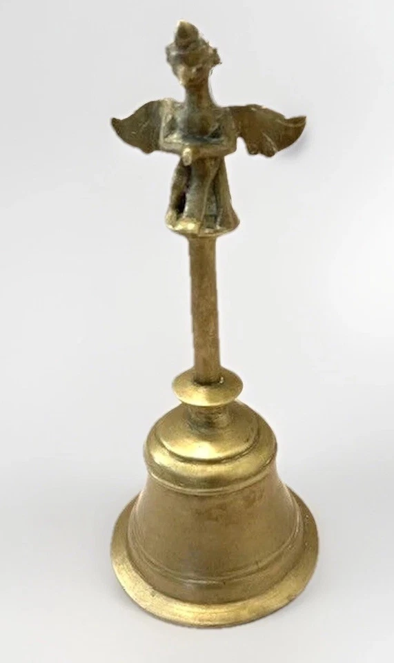 古董喜马拉雅圣殿钟亚洲艺术印度教佛教大号复古复古装饰 9 — 第 3/4 张图片