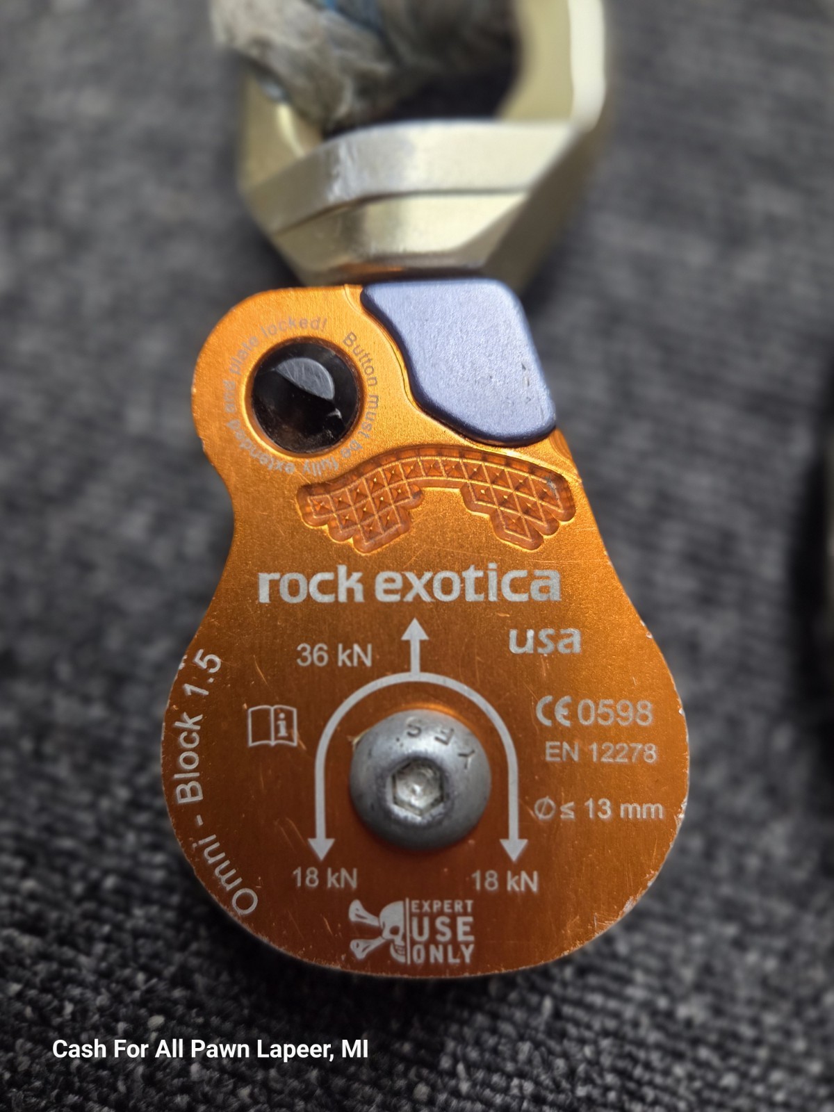 Rock Exotica Omni Block 1.5 Polea Giratoria para Arborista Escalada Aparejo con Cuerda