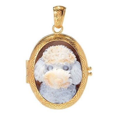 Cameo Italiano ''Carousel'' Choice of Dog Breed Cameo Locket Pendant