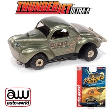 Auto World Thunderjet 1941 Willys Coupe Green HO Scale Slot Car